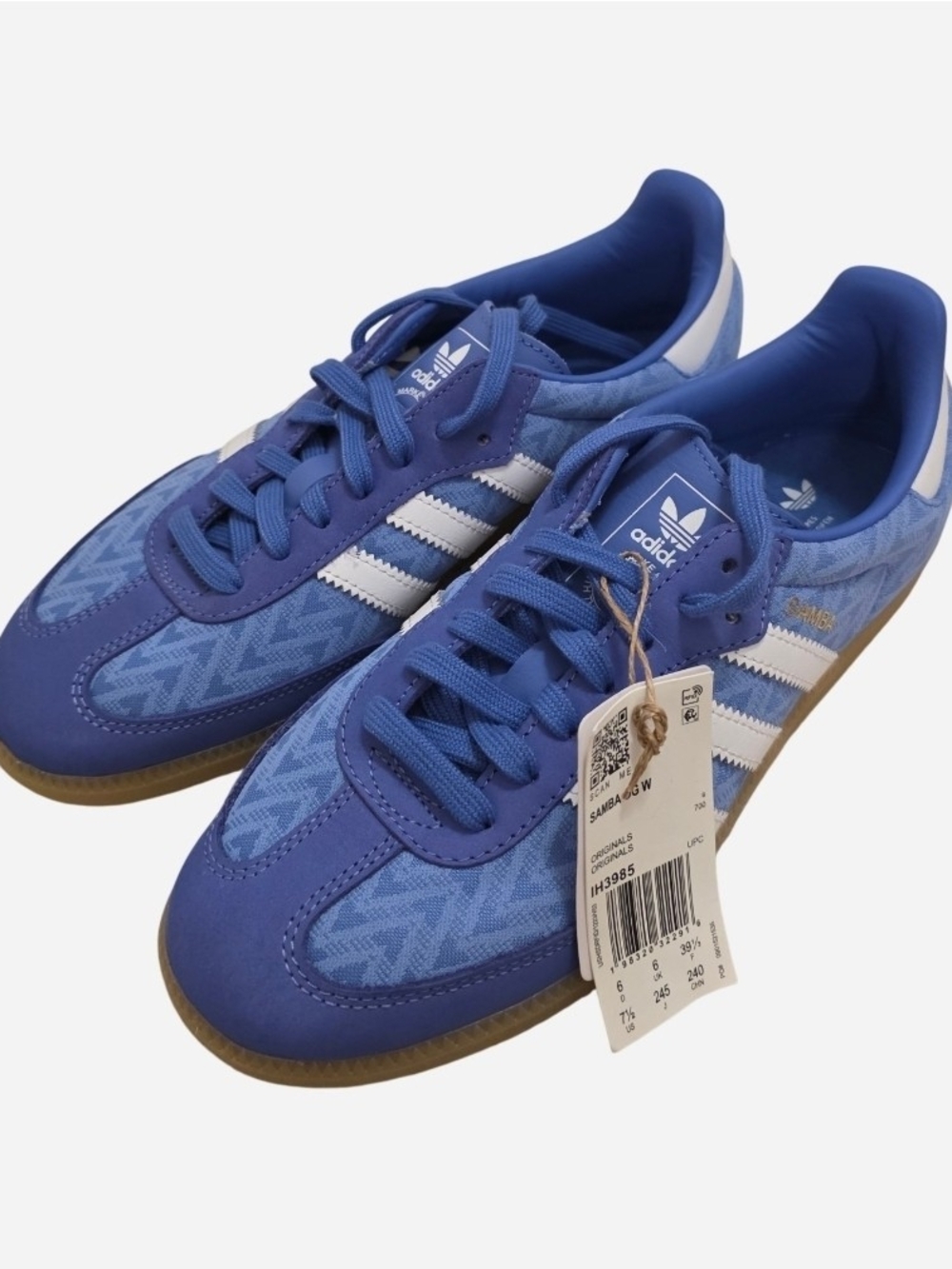 adidas Samba OG Sneakers, Real Lilac, Leather And Suede, Size 7.5